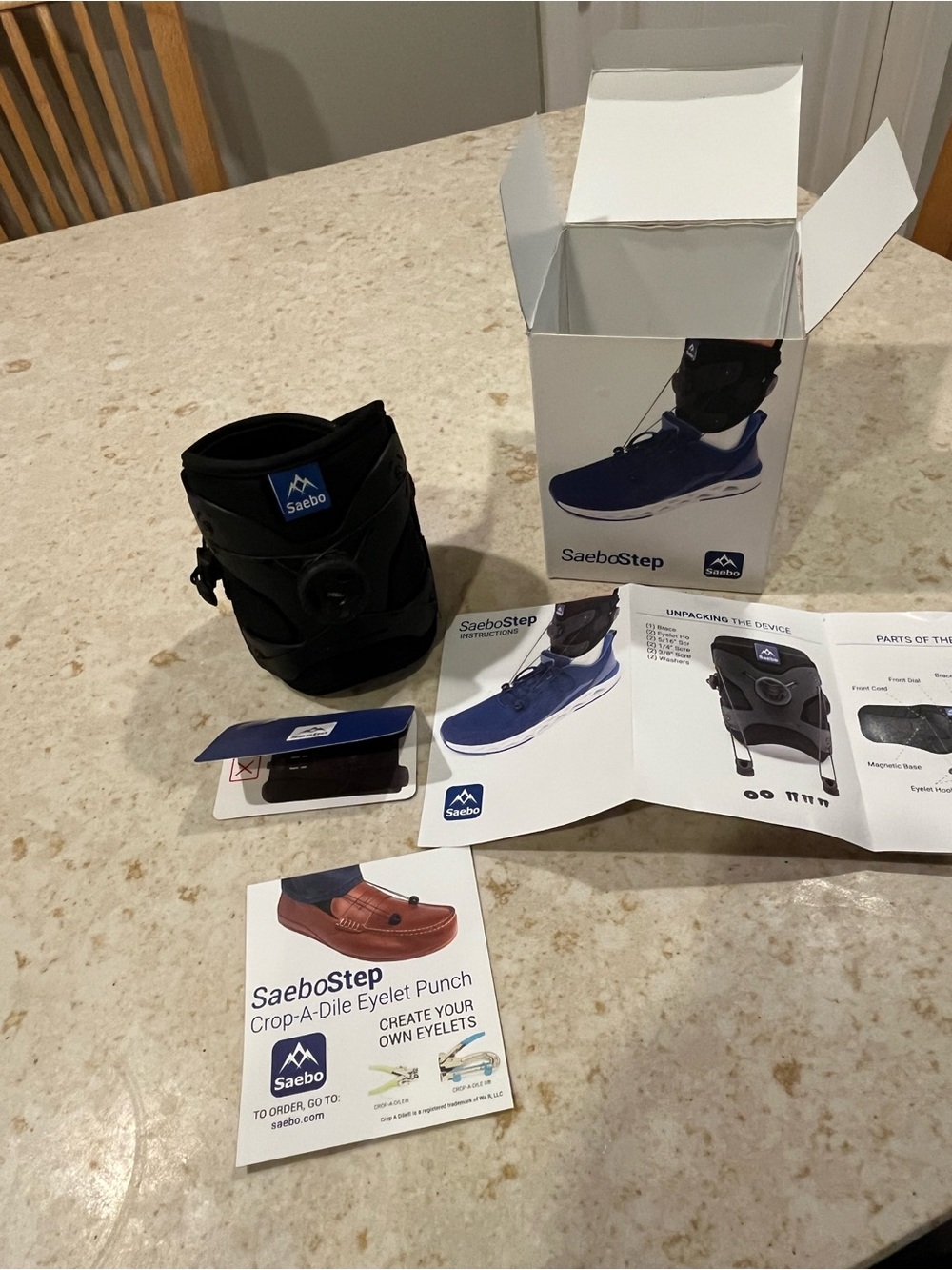 New saebostep Black Ankle-Foot Orthosis (AFO) for foot drop